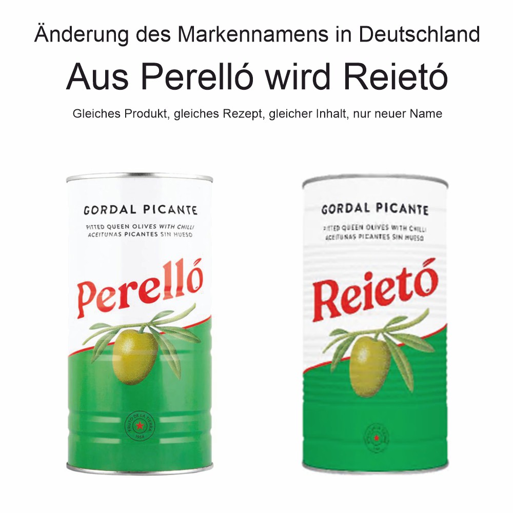 Große Gordal Oliven mit Chili Perello Reieto 350g