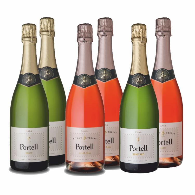 Sparpaket Cava Portell Blanco und Rosado