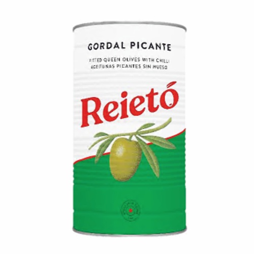 Große Gordal Oliven mit Chili Perello Reieto 350g